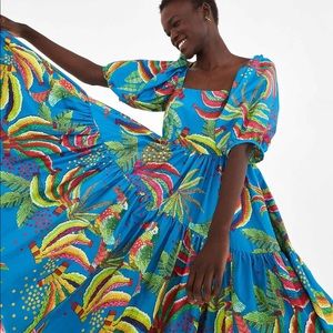 Tropical FARM maxi dress size L